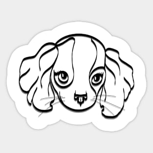 Puppy Line art Sticker